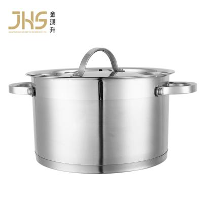 China SUS Manufacturer Sustainable Lid Set JHS Cookware Round Stock Pot Soup Pot Stainless Steel Casserole for sale