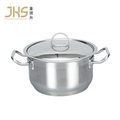 China JHS Sustainable Cook Pot 22cm Stainless Steel Cookware Kitchen Pots Sets Cooking Casserole Pot for sale