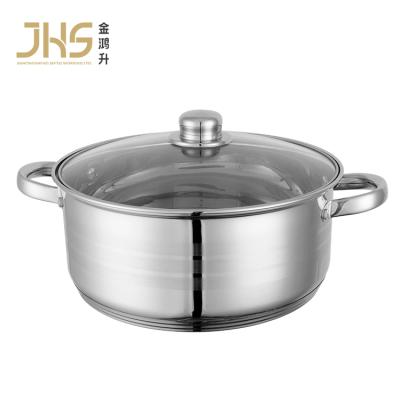 China JHS 26cm sustainable pot casseroles cookware stainless steel casserole with lid for sale