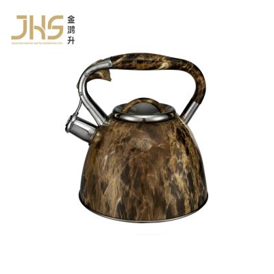 China JHS Stainless Steel Kitchen 3L Teapot Bottom Water Kettle Sustainable OEM Capsule Whistling Kettle for sale