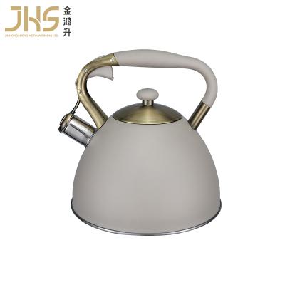 China Wholesale JHS Stainless Steel Teapot 3L Quick Boil Loud Water Tea Whistling Kettle For Gas Or Electric Stove Top for sale