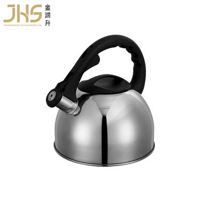 China High Quality Viable JHS Silver 2.5l Whistling Kettle Whistling Stainless Steel Tea Kettle For Gas Stove Top Induction Electric Cooker for sale