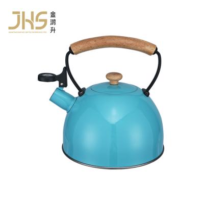 China JHS 3L Blue Viable Whistling Kettle Stainless Steel Whistling Kettle For Gas Stove Electric Induction Cookers for sale