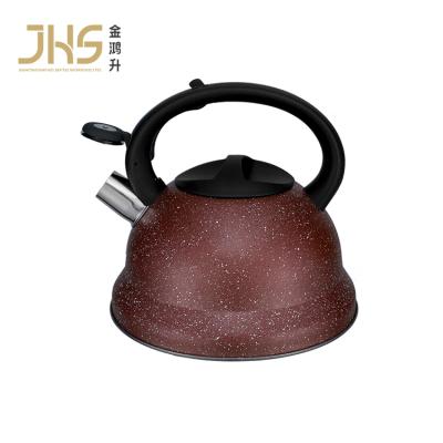 China JHS Durable Red Paint Stainless Steel Whistling Kettle With Private Label for sale