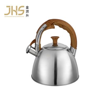 China JHS Whistling Water Viable Kettle 2.5 Quart Silver Whistling Tea Kettle Teapot Whistling Stainless Steel for sale