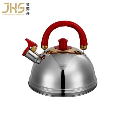 China JHS Stove Top Stainless Steel Viable Kettle Teapot Whistling Tea Kettle With Cool Touch Ergonomic Handle for sale