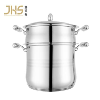 China Sustainable 4L Soup Stock Pot Stainless Steel Custom Couscous Steamer JHS Pot With Lid for sale
