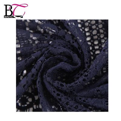 China Other Black Nylon Embroidered Cotton Lace Fabric For Dress Wedding for sale