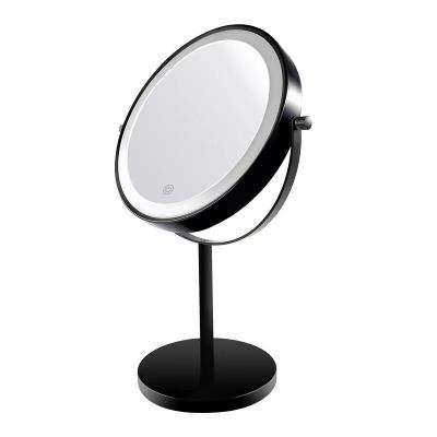 China Contemporary Led Makeup Mirror 10x Magnification Desktop Usb Charging Light Smart Makeup Mirror Portable Makeup Mirror for sale