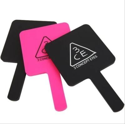 China Plastic Mirror Square Hand Held Cosmetic Mirror Personalized Logo Custom Made Small Mirror Cosmetic for sale