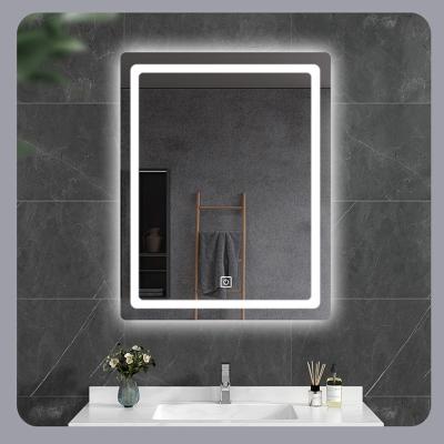 China Customized Modern Make Up Mirror Led Decoration Smart Touch Wall Mirror For Bathroom for sale