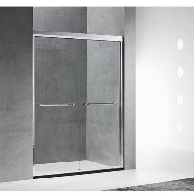 China Soft-end Modern Design Double Frame Stainless Steel Sliding Door Shower Enclosure, Glass Bathroom/Shower Room for sale