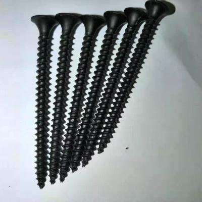 China Flat Wood Drywall Screw Black Phosphated Head Bugle Gypsum Screw 3.5*25 Mm Self Tapping Drywall Screw for sale