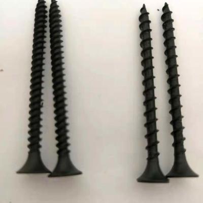 China Factory Supply Gypsum Board Screw Drywall Bugle Head Black Flat Drywall Screws #6 1inch In Stock for sale