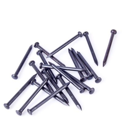 China Matte Black Boiled Hardened Steel Concrete Nails for sale