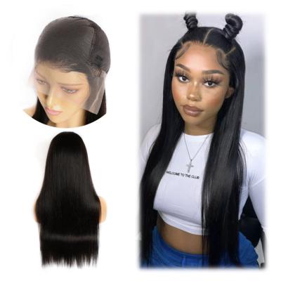 China Wholesale Good Quality Natural Color Silky Straight Virgin Remy Brazilian Human Hair 100% 13*6 Lace Frontal Wigs For Black Women for sale