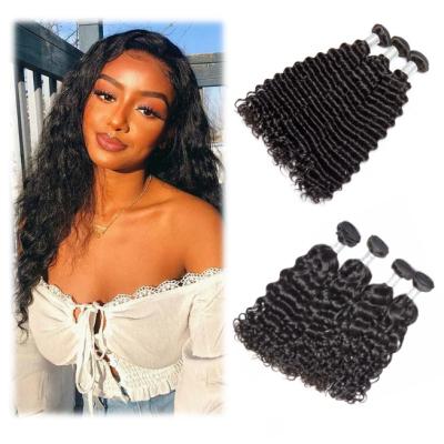 China Wholesale Water Cheap Deep Curly Drawn Weft Virgin Water Clean Soft Fast Shipping Double Weave Bundles Brazilian Hair Extensions for sale