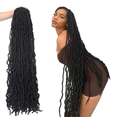 China Wholesale Synthetic Hair 36 Inch Crochet Braid Hair Extensions Ombre Faux locs Synthetic Hair Pre Looped Super Long Crochet Hair for sale