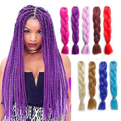 China Wholesale Synthetic Hair Synthetic Hair Super Jumbo Yaki Jumbo Braids Texture Pure Hair Braiding Extensions For Woman for sale