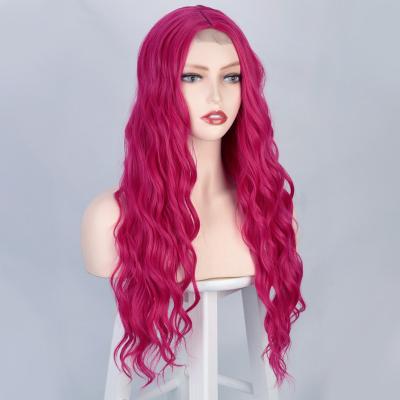 China Europe And The United States Wholesale New Style Synthetic Body Wave Lace Front High Temperature Cosplay Special Color Wigs For Female for sale