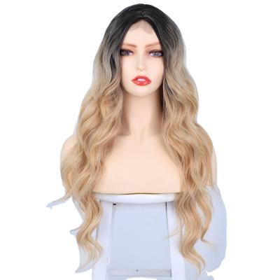 China Hot Selling Synthetic Lace Front High Temperature Ombre 2022 Body Wave Body Wave Wigs For Women Halloween Cosplay Party for sale