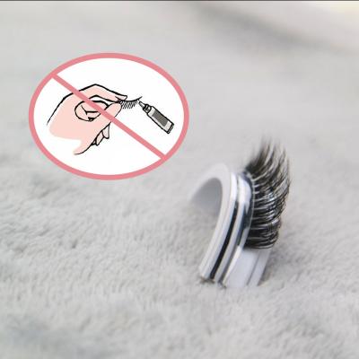 China 2022 New Super Quality Natural Wholesale Natural 3D False 3D Mink Full Stripe Tender Reusable Self Adhesive False Eyelashes Without Glue for sale