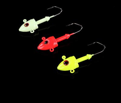 China 7-45g Lead Jig Heads Fish Hook Salmon Trout Bass Luminous Glow Fishing Rigs Carp Hooks Jig Head for sale