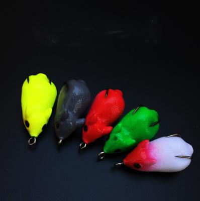 China Top Small Frog Water Soft Frog Lure 4cm 8g Fishing Lure Simulation Mouse With Soft Crank Wobbler Double Hook Frog Lure 34 for sale