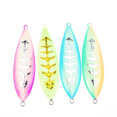 China 20g 40g 60g 80g 100g 120g 150g Lead Fishbone Iron Dish Leadfish Metal Jig Lures Metal Baits Iron Saltwater Fishing Bait Lure for sale