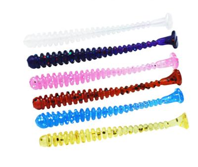 China 30pcs/pack Silicone Lures Worm Swimmer Soft Bait 42mm Curly Building Wobblers Fishing Lure for Pike Trout Bass Fishing Tackle Yikun for sale