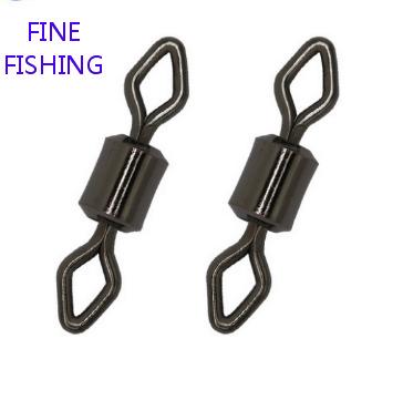 China Brass Material (Best Nickel Black Selling High Quality Stainless Steel Matte Black Silver Black Fishing Tackle Diamond Eye Bearing Swivels for sale