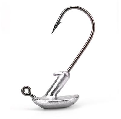 China 3.5/5/7/10/14g Fishing Jig Crank Main Hook Soft Worm Fishing Jig Head Hooks Barbed Lures Bait Carbon Steel Fishhooks WEIHE for sale