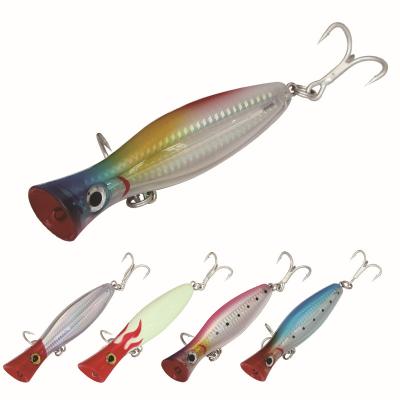 China 120/165mm Large Plastic Snap Sea Fishing Lures Tuna Fishing Crankbait Top Tackle Pencil Plopper Coarse Lure Water Bait for sale