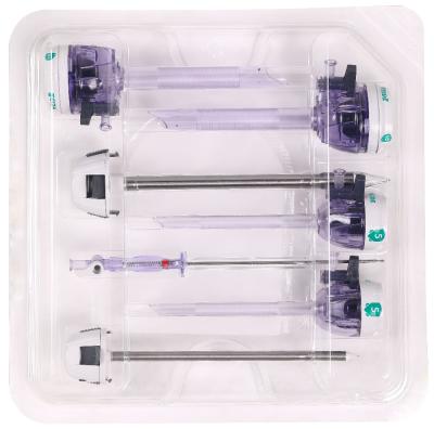 China Plastic Laparoscopic Trocar Instrument Set / Laparoscopic Kit / Disposable Trocar Set for sale