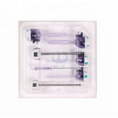 China Plastic Disposable Laparoscopic Instrument Set / Cholecystectomy Set / Trocar Cannula + Needle + Veress Endo Bag for sale