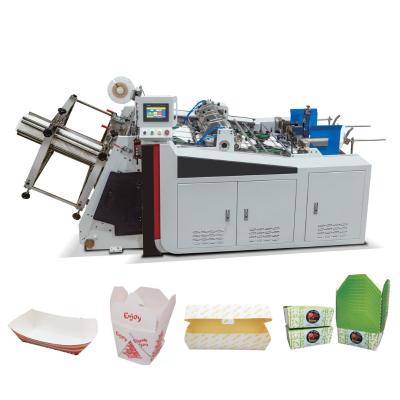 China Food & Beverage Factory Food & Beverage Factory Full automatic  Servo System paper lunch box kraft cardboard making machine Hamburger box making machine Carton Erecting Machine for sale