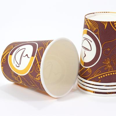 China Disposable Disposable JIANI Custom Logo Printed 6OZ Paper Cups Single Wall Takeaway Disposable Coffe Paper Coffee Cup for sale