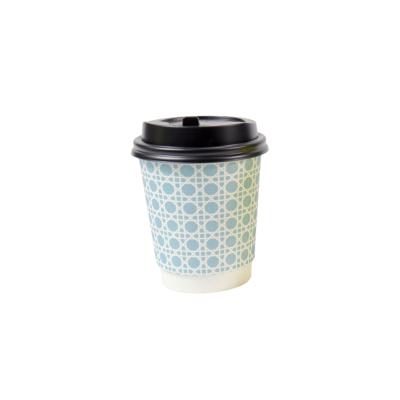 China Disposable Disposable JIANI 8oz 12oz 16oz Hot Drink Disposable Coffee Cup with Biscuit Holder Double Wall Kraft Paper Coffee Cups with Lids for sale