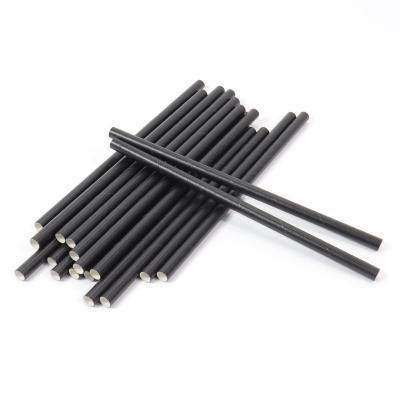 China Disposable Disposable JIANI Eco-friendly Food Grade Degradable Wrapped Paper Drinking Straws Black Paper Straw Long Paper Straws for sale