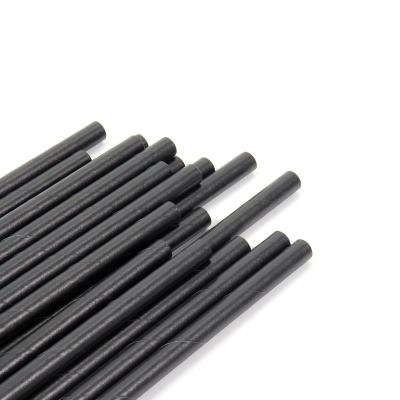 China Disposable Disposable JIANI Eco-friendly Black Biodegradable Premium Eco-Friendly Paper Straws Wrapped Paper Drinking Straws for sale