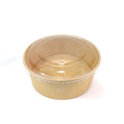 China Disposable Disposable JIANI Disposable custom printing food packing box container salad bowls kraft paper bowl with lid for sale