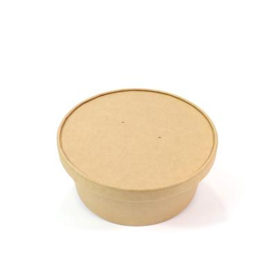 China Disposable Disposable JIANI Disposable custom printing food packing hot soup box takeaway salad kraft paper bowl with lid for sale