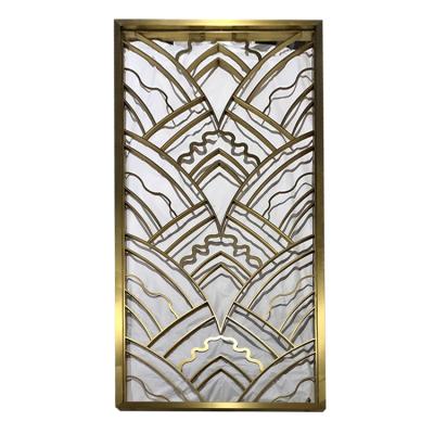 China Europe Gold Stainless Steel Decorative Living Room Partition Screen for sale