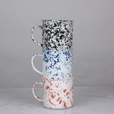 China 400ml Viable Creative Ceramic Coffee Mug Splash Paint Mug Porcelain Splash Ink Coffee Mug Ceramic Spotty Mug for sale