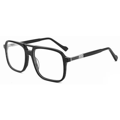 China Imported fashion metal best-selling retro new high-end frame reading optical glass square frame for sale