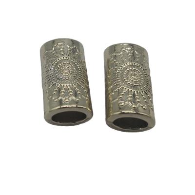 China Custom Logo Engraved Stopper End High Quality Nickel Free Assured Gold Double Rope Lock for sale