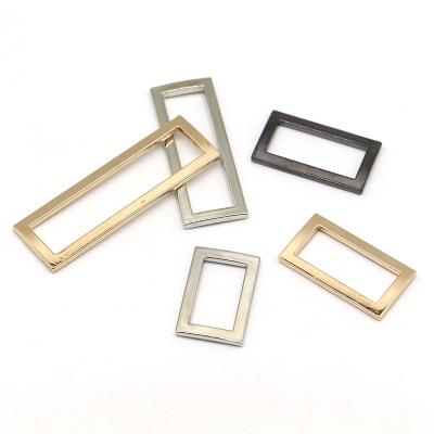 China Hot Selling Eco-friendly Hardware Square Belt Bag Buckles Buckle Rectangle Metal Wholesale Ring for sale