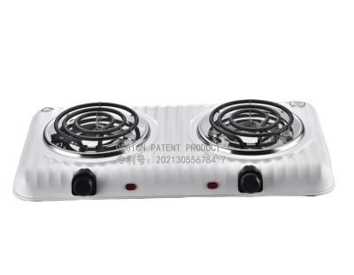 China Electric Car Hot Plate Double Burner With Wave Shape Design for sale