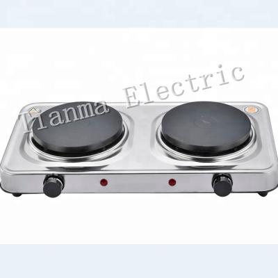 China Household electrica de cocina excellent quality hot dish hob electric stove cooker portable stainless steel multifunctional double burner for sale