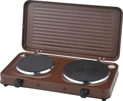 China Household Electric Double Hot Plate With Cover for sale